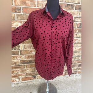 Classic Red Polka Dot Men's Shirt